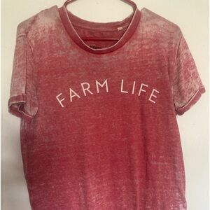 Size Small Red Vintage Farm-life Tee-Shirt